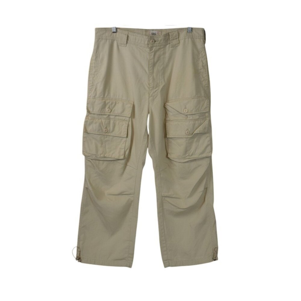 BDG Khaki Cargo Pants Mens Size L Beige Utility Pockets Casual Streetwear
